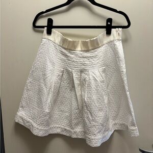 Blumarine White Textured Circle Skirt